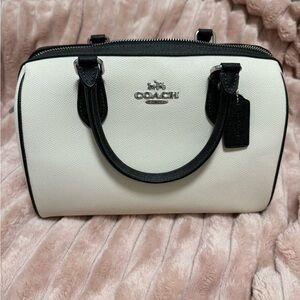 Black and White Coach Rowan Satchel
